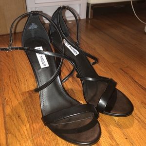 Black strappy heels